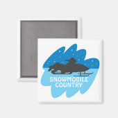 Snowmobile Magnet (Vorderseite/Rückseite)