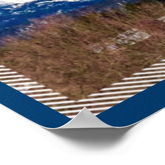 Snowmobile Mountain Dreams Poster (Ecke)