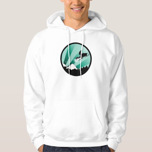 Snowmobile. pthalo. Kreis Hoodie (Vorderseite)