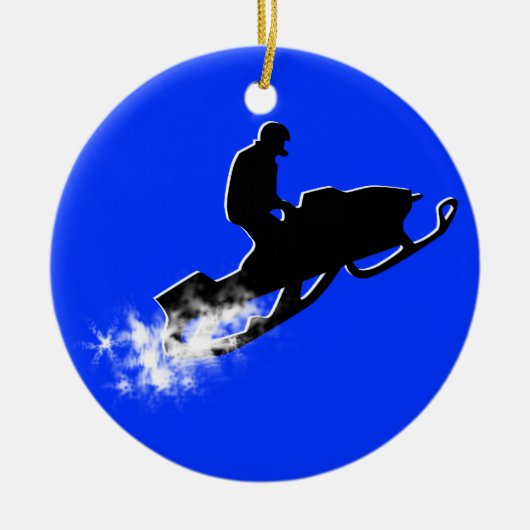 Snowmobile: Pulverspur Keramikornament (Vorne)