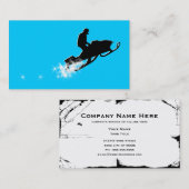 Snowmobile: Pulverspur Visitenkarte (Vorne/Hinten)