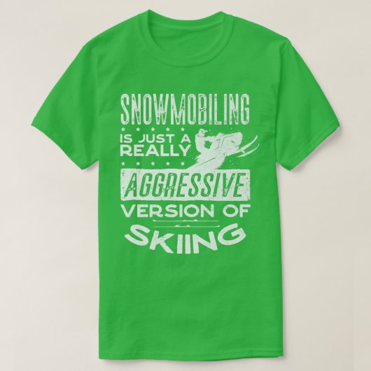 Snowmobile Reiten Snowmobiling Snowmobiler Pun T-Shirt (Design vorne)