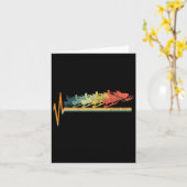 Snowmobile Retro Heartbeat Vintage Liebe Geschenk Karte (Gelbe Blume)