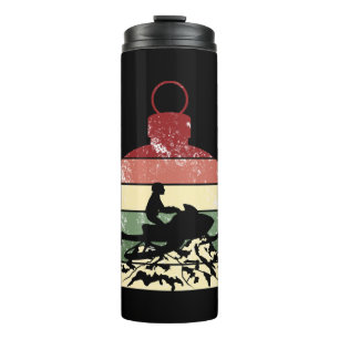 Snowmobile Retro Vintage Weihnachten Thermosbecher