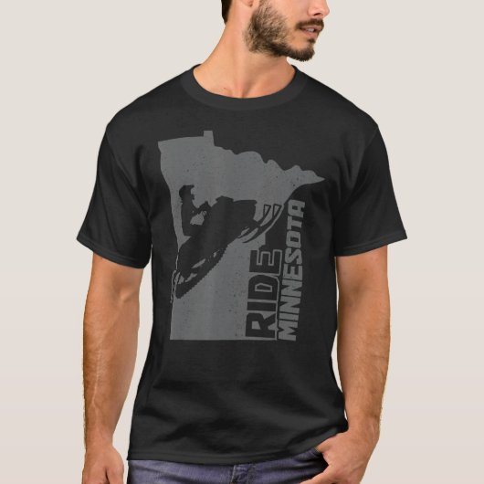 Snowmobile Ride Minnesota Schneemobil Schlitten T-Shirt (Vorderseite)