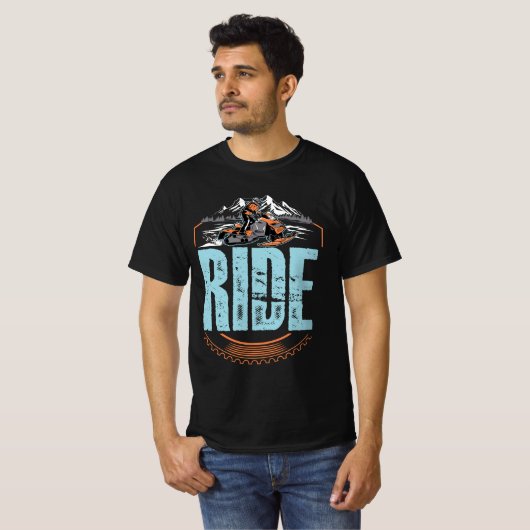 Snowmobile Ride Snowmobiling Wintererlebniswelt T-Shirt (Vorne ganz)