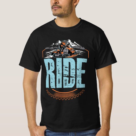 Snowmobile Ride Snowmobiling Wintererlebniswelt T-Shirt (Vorderseite)