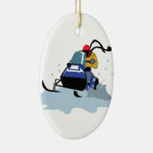 SNOWMOBILE RIDER KERAMIK ORNAMENT (Rechts)