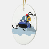 SNOWMOBILE RIDER KERAMIK ORNAMENT (Links)