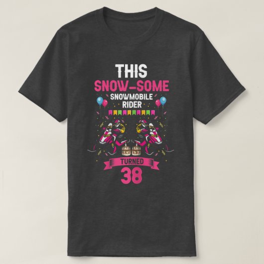 Snowmobile Riding Design und Snowmobiler Bi T-Shirt (Design vorne)