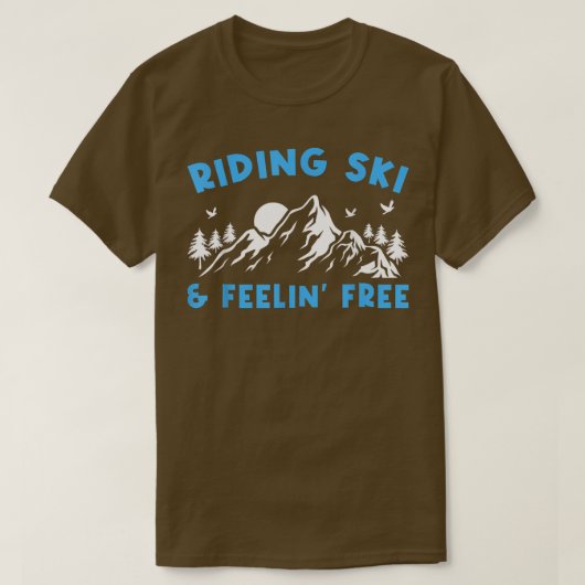 Snowmobile Riding Ski & Gefühl gratis T-Shirt (Design vorne)