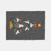 Snowmobile Snowmobiling Christmas Tree Xmas Fleecedecke (Vorderseite (Horizontal))