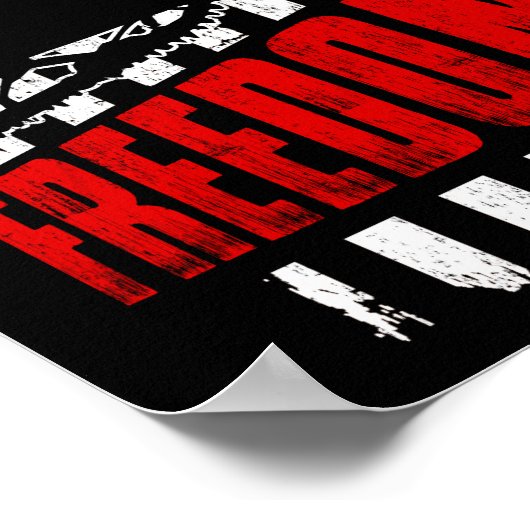 Snowmobile Snowmobiling Freedom Flag USA Poster (Ecke)