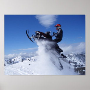 Snowmobile-Sprungs-Druck Poster