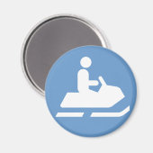 Snowmobile Symbol Magnet (Vorderseite/Rückseite)