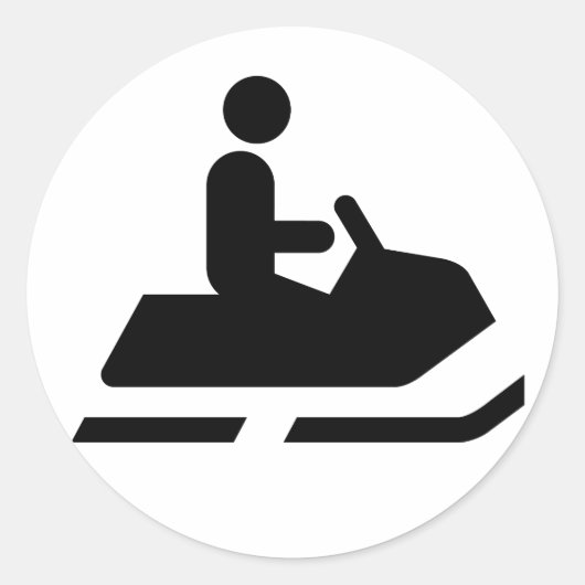 Snowmobile Symbol Sticker (Vorderseite)