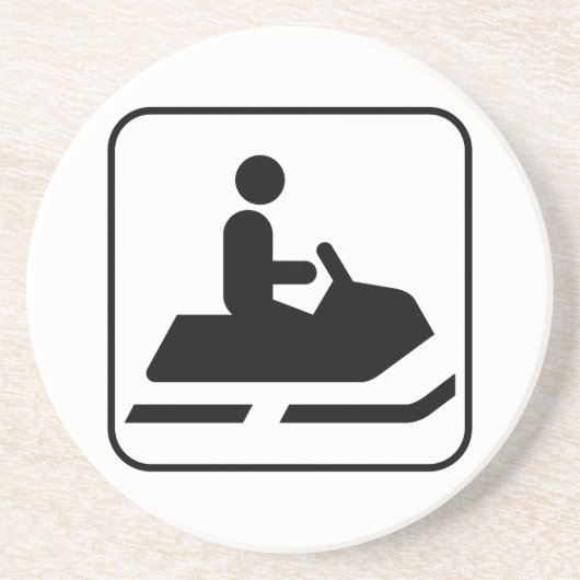 Snowmobile-Symbol-Untersetzer Getränkeuntersetzer (Vorne)