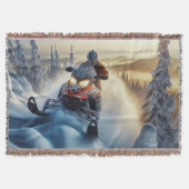 Snowmobile Throw Blanket Decke (Vorderseite)