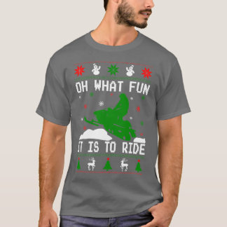 Snowmobile Ugly Weihnachten T-Shirt