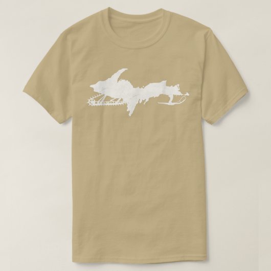 Snowmobile Upper Michigan  UP Upper Peninsula  T-Shirt (Design vorne)