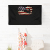 Snowmobile USA Flag Snow Sled Patriotic Banner (Insitu)