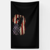 Snowmobile USA Flag Snow Sled Patriotic Banner (Vertikal)