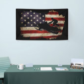 Snowmobile USA Flag Snow Sled Patriotic Banner (Messeveranstaltung)