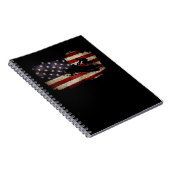 Snowmobile USA Flag Snow Sled Patriotic Notizblock (Rechte Seite)