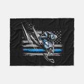 Snowmobile USA Flaggen Wintersport Snowmobile Ridi Fleecedecke (Vorderseite (Horizontal))