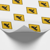 Snowmobile-Warnung, handeln Warnzeichen, USA Geschenkpapier (Ecke)