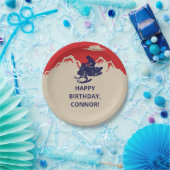 Snowmobile Winter Themenjungs Geburtstagsparty Pappteller (Party)