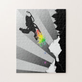 Snowmobilepulverspur Puzzle (Vertikal)