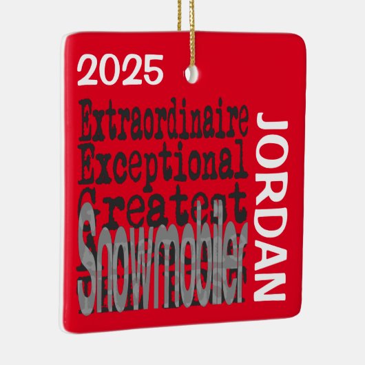 Snowmobiler Extraordinaire CUSTOM Keramikornament (Rechts)