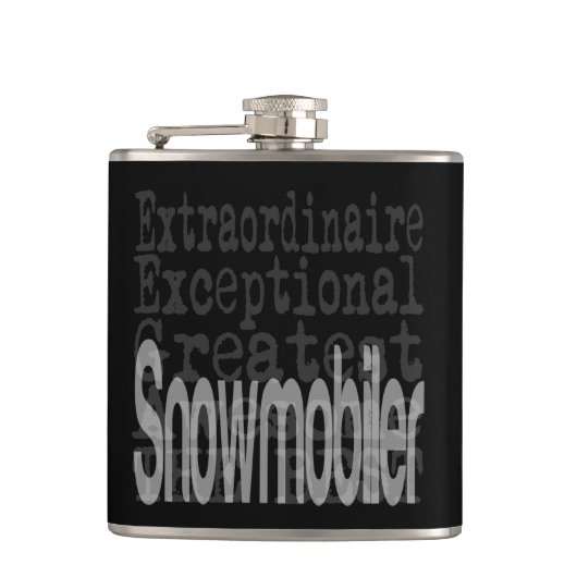 Snowmobiler Extraordinator Flachmann (Vorderseite)