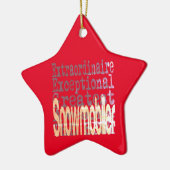 Snowmobiler Extraordinator Keramik Ornament (Links)