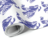 Snowmobiler in Blue Camouflage Geschenkpapier (Rolleneckpunkt)
