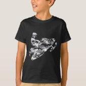 Snowmobiler in Gray Camouflage T-Shirt (Vorderseite)