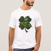 Snowmobiler Leprechaun St. Patrick's Day T-Shirt (Vorderseite)