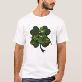 Snowmobiler Leprechaun St. Patrick's Day T-Shirt