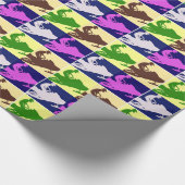 Snowmobiler Pop Art Geschenkpapier (Ecke)