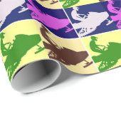 Snowmobiler Pop Art Geschenkpapier (Rolleneckpunkt)