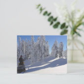 Snowmobiler Winterscape Postcard Postkarte (Stehend Vorderseite)