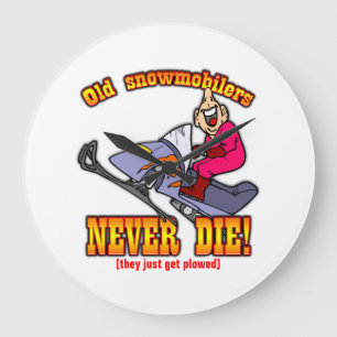 Snowmobilers Große Wanduhr