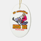 Snowmobilers Keramik Ornament (Links)
