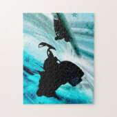 Snowmobiling auf eisigem HinterRev Puzzle (Vertikal)