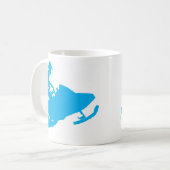 Snowmobiling Blue Sled Kaffeetasse (Vorderseite Links)