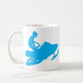 Snowmobiling Blue Sled Kaffeetasse (Links)