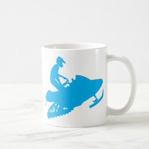 Snowmobiling Blue Sled Kaffeetasse