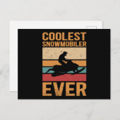 Snowmobiling Coolest Snowmobiler Postkarte (Vorne/Hinten)