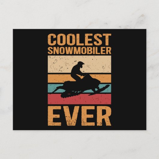 Snowmobiling Coolest Snowmobiler Postkarte (Vorderseite)